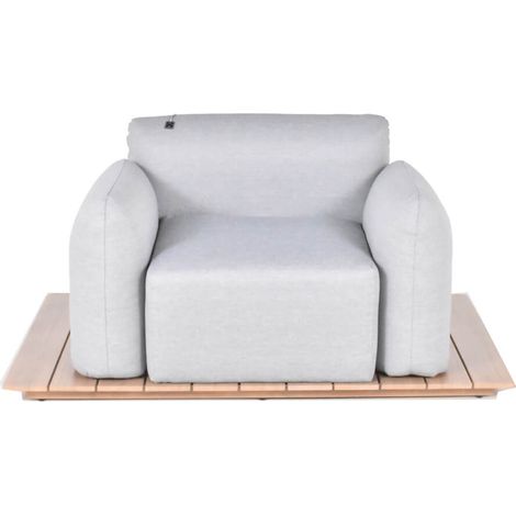 Home Deluxe Poltrona da esterno ARANI - grigio chiaro (1/5)