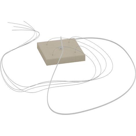 Rosone Quadrato Metallo Sabbia 1 Foro 14X14Cm