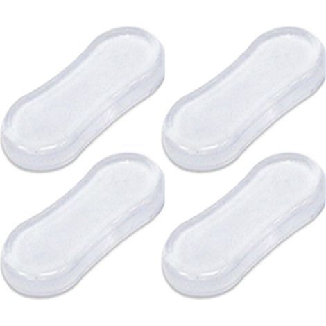 4 Tampon Universel Pour Siège De Toilette Chocs,Tampon Abattant WC Plastique Toilette Butée Lunette De Toilette Pare Choc Wc Patin Abattant Wc Adhésif Pare-chocs Patin Abattant Wc Caoutchouc (1/5)