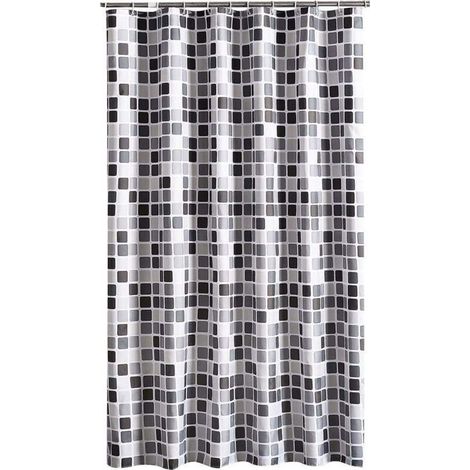 Rideau de douche 200x240 cm (LxH), anti-moisissure antibactérien hydrofuge doublure des rideaux de douche tissu polyester doux Rideaux de bain rideau fait de beaux motifs pour salle de bain toilette (1/3)