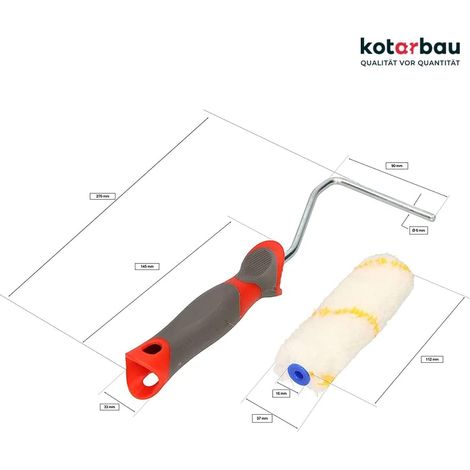 KOTARBAU Rouleau À Peinture Fil D’Or 115 mm Avec Poignée En Caoutchouc Rouleau Pour Peindre Brosse Pour L'application De Peintures De Vernis De Résine Pour La Rénovation (1/4)