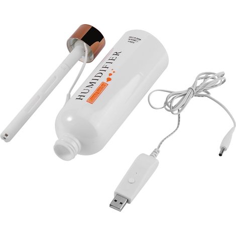 1 Flacon 300ml Forme Bouteille USB Ultrasonique Brumisateur Froid Purificateur d'Air Bureau Domicile Or (1/5)