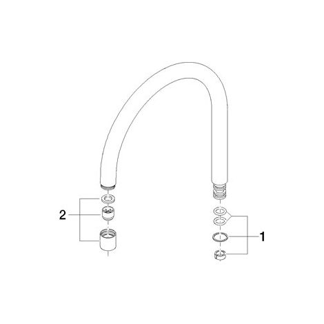 Dornbracht 90282204828-00 Bec pour basse pression Pièces de rechange