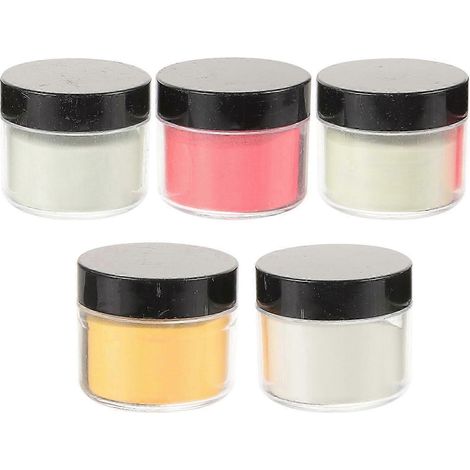 Colorant en poudre lustrée pour résine époxy, bleu-vert, lot de 5 (1/5)
