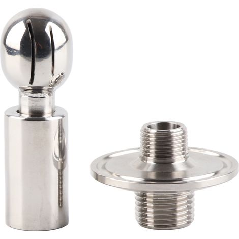 Bille de lavage rotative micro 1,5 pouce TC x 1/2 pouce MNPT pour nettoyage de cuves CIP, équipement de brasserie (1/5)