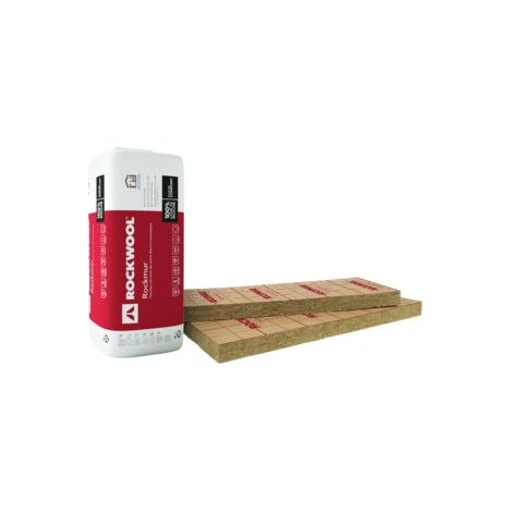 Panneau isolant laine de roche Rockmur kraft 100 mm – R=2,85 m².K/W – 135x60 cm – 8 panneaux par colis – Pour murs intérieurs – Rockwool