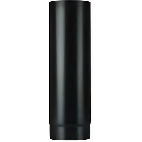 1PZ TUBO PER STUFA A LEGNA PORCELLANATO PLUS LIGHT Col. Nero opaco Ø cm. 15x100