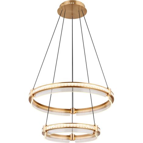 Globo - lampada a sospensione - BLONDIE - oro - metallo - Ø 60cm (1/5)