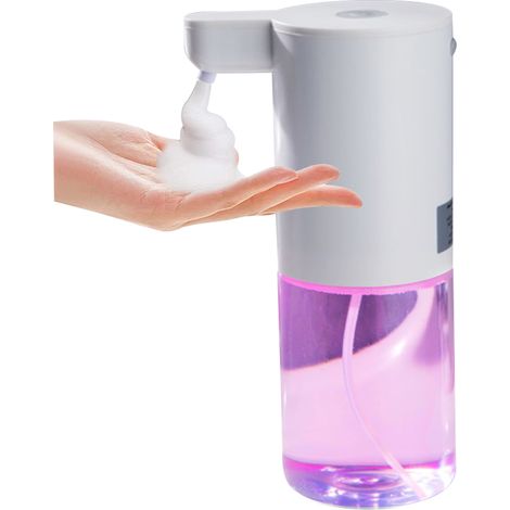 Distributeur Savon Mousse - Capteur Infrarouge Sans Contact - Étanche IPX4 - 350 ml - Pour Salle De Bain Cuisine Bureau École Hôpital - 1 Pièce (1/5)