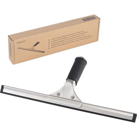 Raclette De Douche Vitre en Acier Inoxydable - Nettoyage Essuie-Glace pour Salle De Bain et Fenêtre 35cm (1/5)