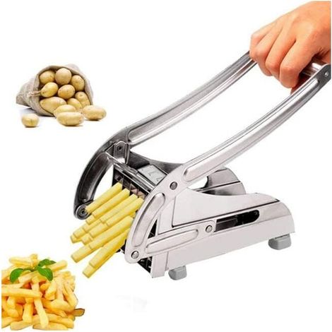 Coupe-frites professionnel en acier inoxydable pour pommes de terre et légumes pour usage domestique et commercial (1/4)