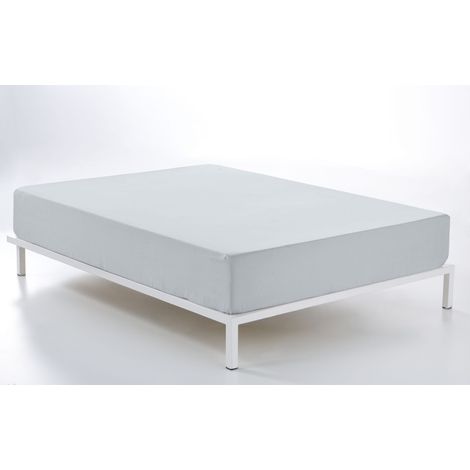 Bajera ajustable color perla - Cama de 200 (alto 30 cm) - 100% algodón - 200 hilos. Gramage: 125 (1/3)