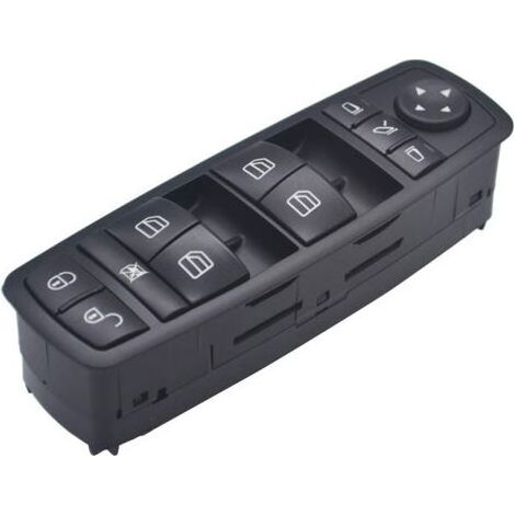Jeffergarden Hauptschalter für elektrische Fensterheber für Mercedes-Benz W169 A-Klasse und W245 B-Klasse, Teilenummer 1698206710, Chrom (1/5)