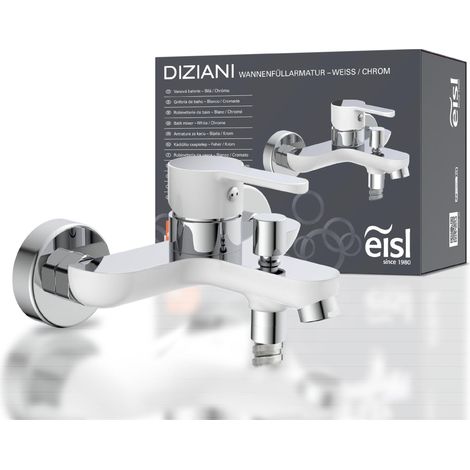 EISL NI023DINWCR Miscelatore monocomando per vasca/doccia, colore: Bianco/Cromato, DIZIANI Wannenarmatur (1/5)