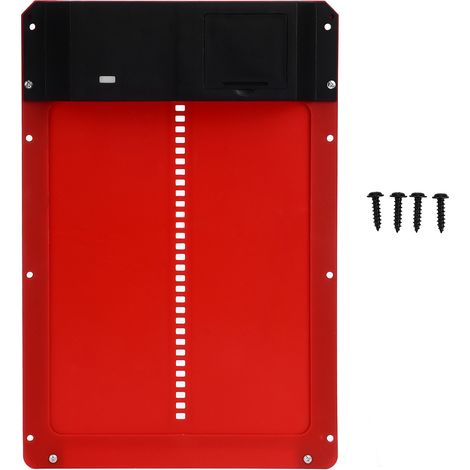 Porte Automatique de Poulailler avec Détecteur de Lumière pour Élevage de Volailles Rouge (1/5)
