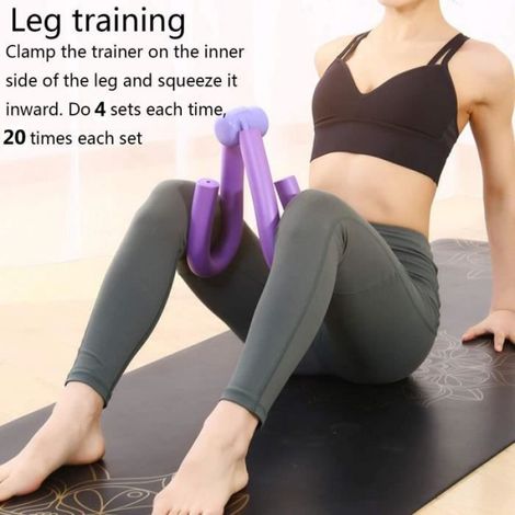 Musculation Jambes,Appareil Musculation Fessier avec Bande Elastique,Sport Maison Materiel pour Exercices Hanches,Jambe(Violet) (1/4)