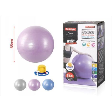 Palla Pilates 65 cm con pompa inclusa, colore assortito