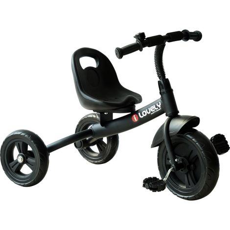 Tricycle Bimbo Campanello Parafango Roue Spéciale Noir 79x50,5x58cm
