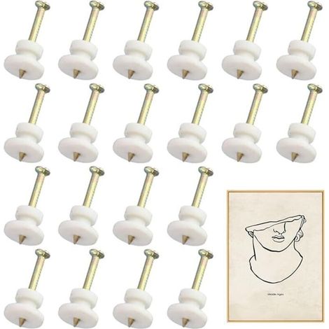 20 Wandhaken zum Aufhängen von Bildern, kein Bohren erforderlich, Wandmontage, keine Bohrung erforderlich, Wandhaken für Bilderrahmen, Wandnägel zum Aufhängen von Bildern