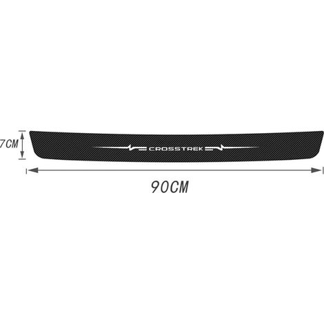 (1 pièce pour coffre) Seuil de porte de voiture,protection anti-éraflures,autocollants en fibre de carbone pour Subaru Crosstrek,logo,protection de pédale d'entrée de coffre (1/3)