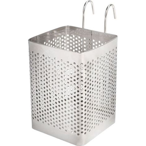 Draining rack to couverts rectangular in metal, basket to couverts wall-mounted, draining rack to couverts of kitchen (1/5)