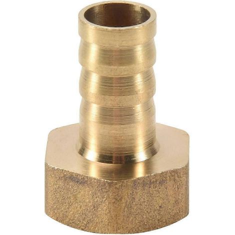 Raccord droit en laiton doré, embout cannelé 10 mm, filetage femelle NPT 1/2", connecteur droit (1/5)
