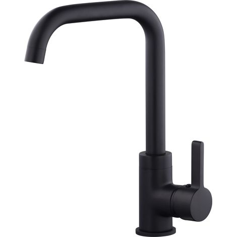Eurosanit – Mitigeur de cuisine haut noir – Bec orientable 180mm – Hauteur sous bec 230mm – Cartouche céramique 35mm – Installation rapide