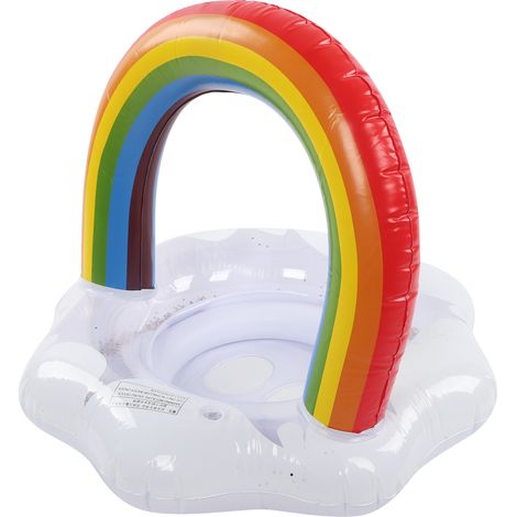 Siège flottant gonflable bébé, anneau de bain arc-en-ciel sécurisé pour enfants (1/5)