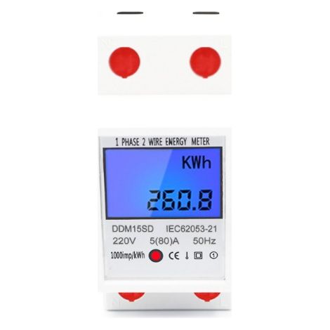 1 compteur d'énergie électrique, moniteur de consommation d'énergie, 5-80 A 220 V-AquaForge (1/3)