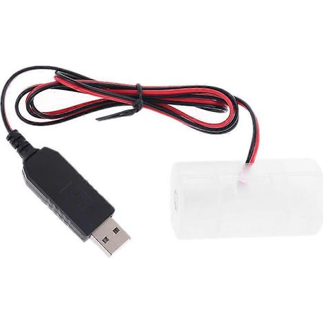 Adaptateur USB pour pile LR20 D 1,5 V 3 V 4,5 V 6 V - Lampe torche de cuisine - 1,5 V (1/5)