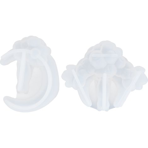 2Pcs Star Cat Silicone Mold Moon Shaped Mould DIY HandMade Craft Decoration Supplies (1/5)