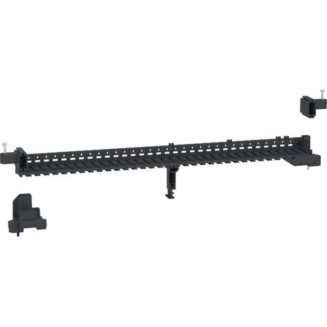 Soporte de bornero PrismaSeT 24 módulos 450 mm x 5 mm x 7 mm color negro RAL 7016