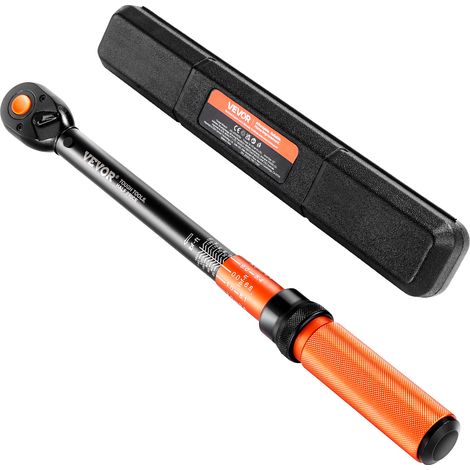 VEVOR Click Torque Wrench, 1/2 Inch Drive, 10-170 lbf-ft/13.6-230.5 N.m, Dual-direction Torque Wrench with Dual Range Scales, 72-tooth, ±3% High Precision, with Carrying Case, for Automobile Repair (1/5)