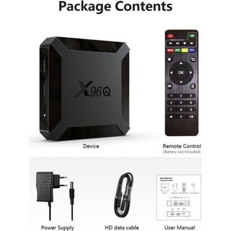 X96Q Smart TV Box Android 10.0 Allwinner H313 Quadcore Media Player 1G + 8G 4K 2598660 (1/4)