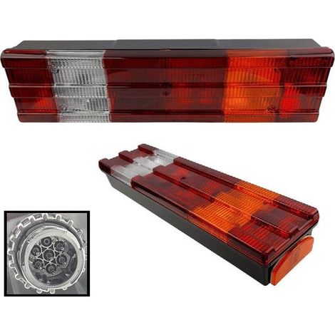 Feu trasero derecho Mercedes Actros Atego Axor 1/ 2 / 3 Econic, 0015405870, 0015406370, 001540637010, con conector redondo AMP (1/3)