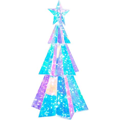 Árbol de Navidad LED iridiscente prismático Multicolor vidaXL (1/5)