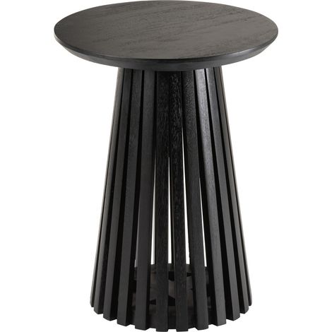 Table basse en bois de manguier noir Noir 40x40 cm (1/5)