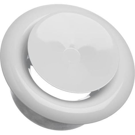 1 - Diffuseur D'air - Grille De Ventilation - Valve Réglable Pour Extraction Et Alimentation Plafond Ou Mur Acier Blanc Ø 160mm (1/5)