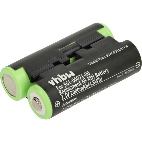 vhbw 1x Akku kompatibel mit Garmin GPSMap 66s, 66st, 66 GPS Navigation Navi (2000 mAh, 2,4 V, NiMH)