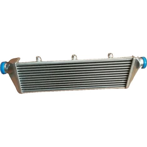 Intercooler Turbo, Aluminium Alliage, Taille du Noyau 550mm x 180mm x 50mm, Taille Totale 686mm x 208mm x 69mm, Taille d'Entrée 56mm, Taille de Sortie 56mm (1/4)