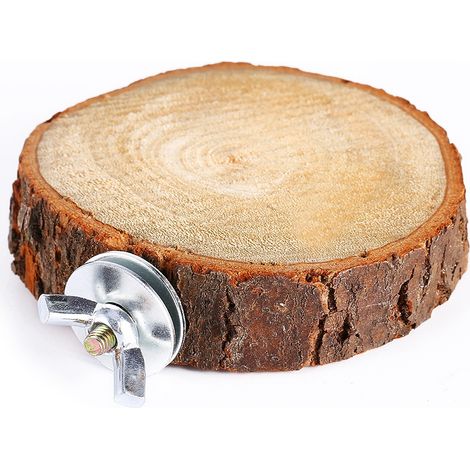 Perchoir en Bois Naturel pour Perruche et Calopsitte - Jouet à Mâcher pour Cage d'Oiseau (1/5)