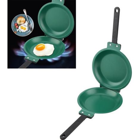 Poêle Grill - Fer - Revêtement Céramique Antiadhésif - Double Face - Compatible Induction - 19,3 cm - 536 g (1/4)