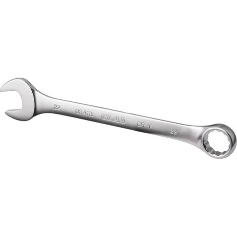 Clé mixte 22mm 12 pans CrV DIN ISO 3113 - OS 4116 - CLAS Equipements