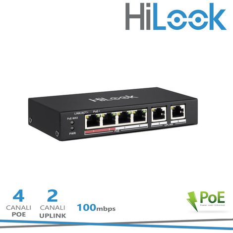 SWITCH 4CH 100MBPS POE + 2 UPLINK 100MBPS 35W