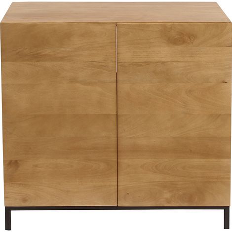 Meuble de salle de bain en bois manguier massif L80 cm YPSTER (1/5)
