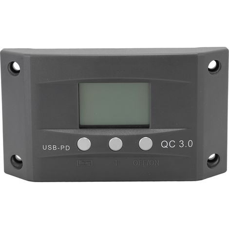 Ortviai Régulateur Solaire MPPT 30 A 12/24 V avec Écran LCD, Port USB Double et Adaptation Automatique