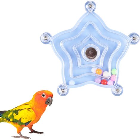 Jouet labyrinthe rotatif interactif en forme d’étoile pour oiseaux, boules hochet tournantes, accessoire d’enrichissement de cage adapté aux petits et moyens perroquets, perruches, inséparables, conur (1/5)