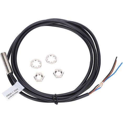 BERM Näherungsschalter, wasserdicht, 3-adrig, NPN-Öffnersensor PR08-1.5DN, DC 12–24 V, 50/60 Hz