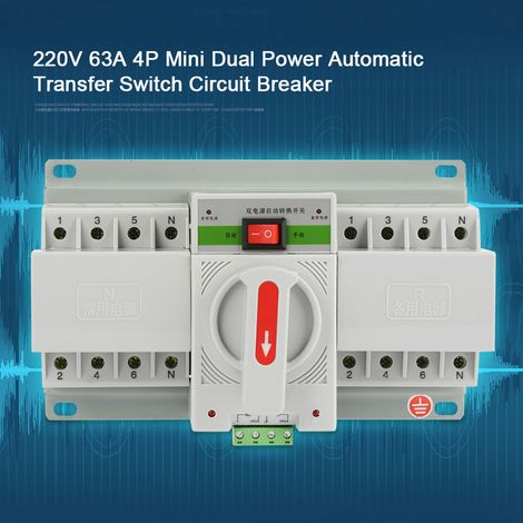 Disjoncteur/inverseur de puissance automatique mini double 4P 220 V 63 A (1/5)