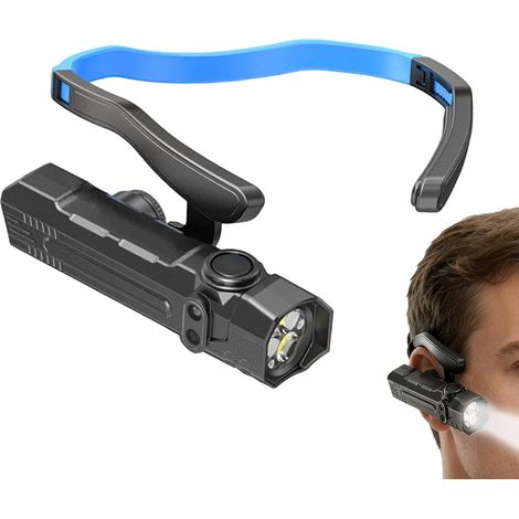 Lampe frontale LED mains libres, lampe frontale étanche à crochet d'oreille avec détecteur de mouvement. (1/5)